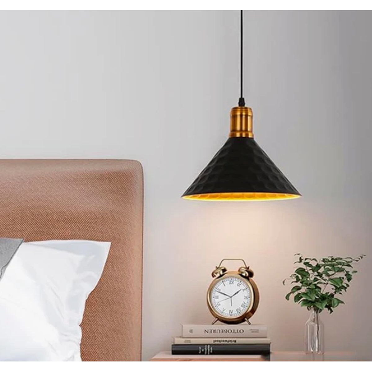 GENERICO - Lámpara Colgante Campana Black Led