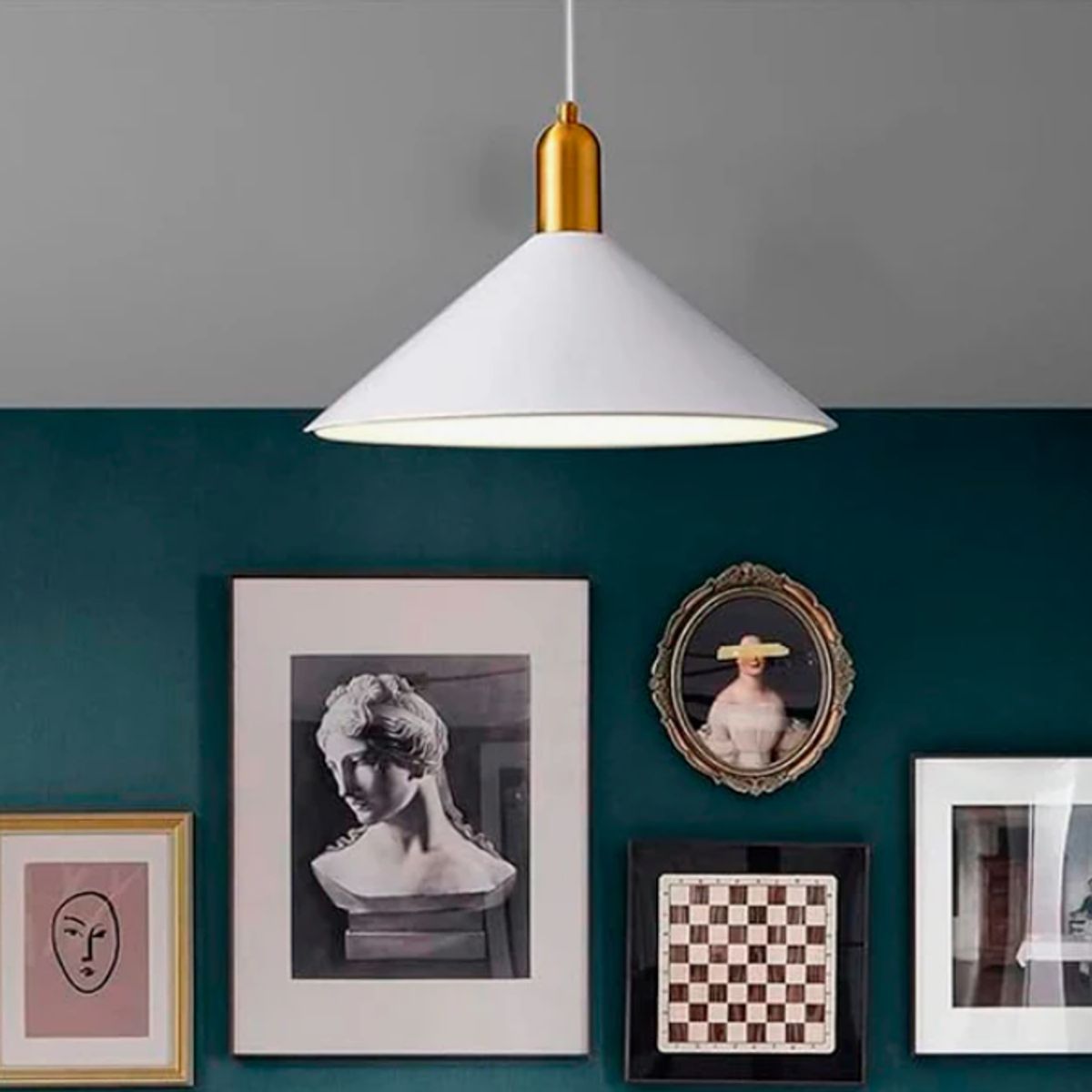 GENERICO - Lámpara Colgante Campana White Led