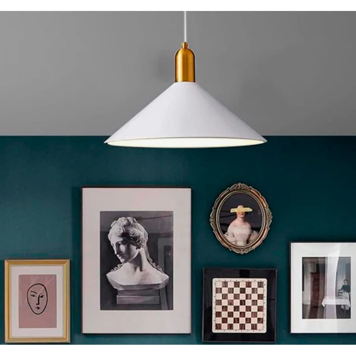 GENERICO - Lámpara Colgante Campana White Led