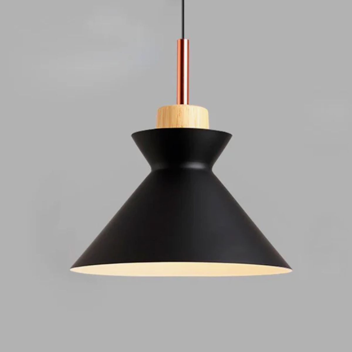 GENERICO - Lámpara Colgante Campana Black Led
