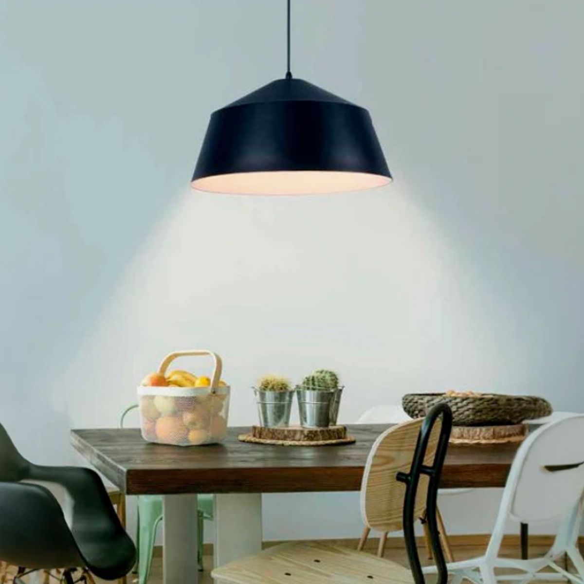 GENERICO - Lámpara Colgante Campana Black Led