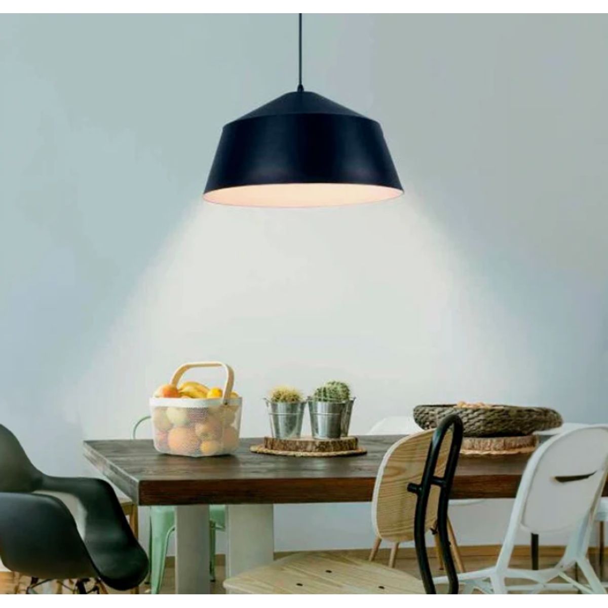 GENERICO - Lámpara Colgante Campana Black Led
