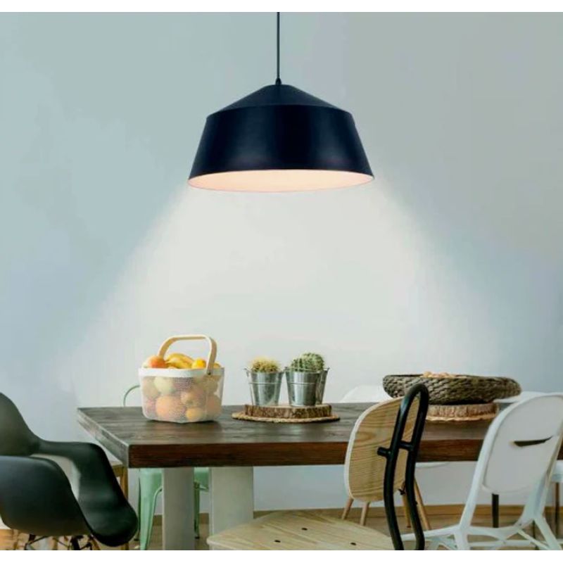 GENERICO - Lámpara Colgante Campana Black Led