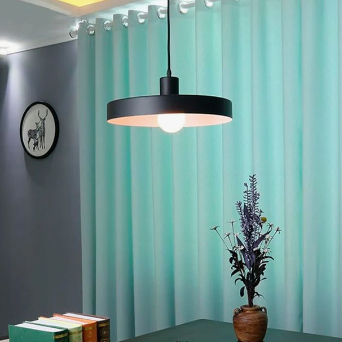 GENERICO - Lámpara Colgante Campana Black Led