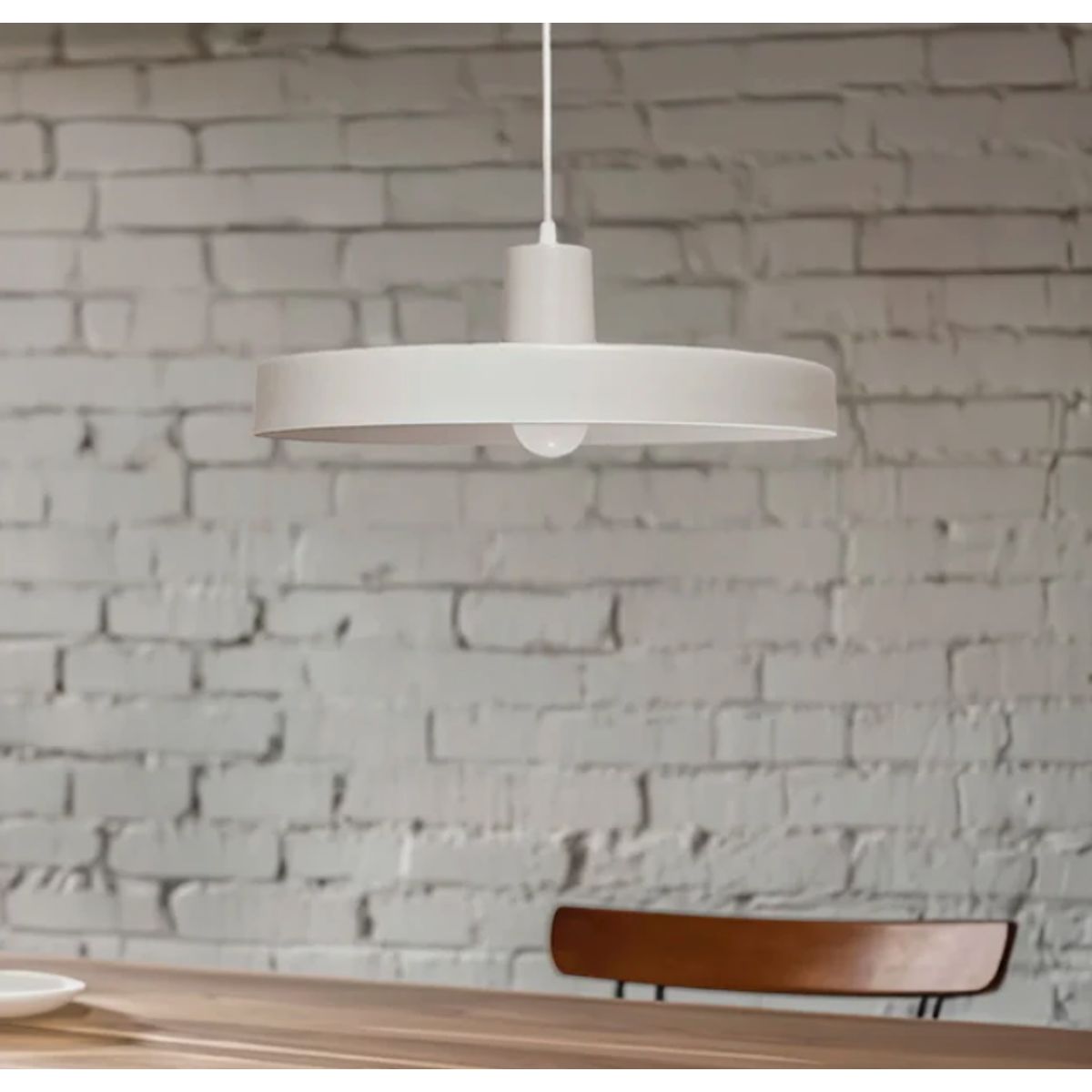 GENERICO - Lámpara Colgante Campana White Led