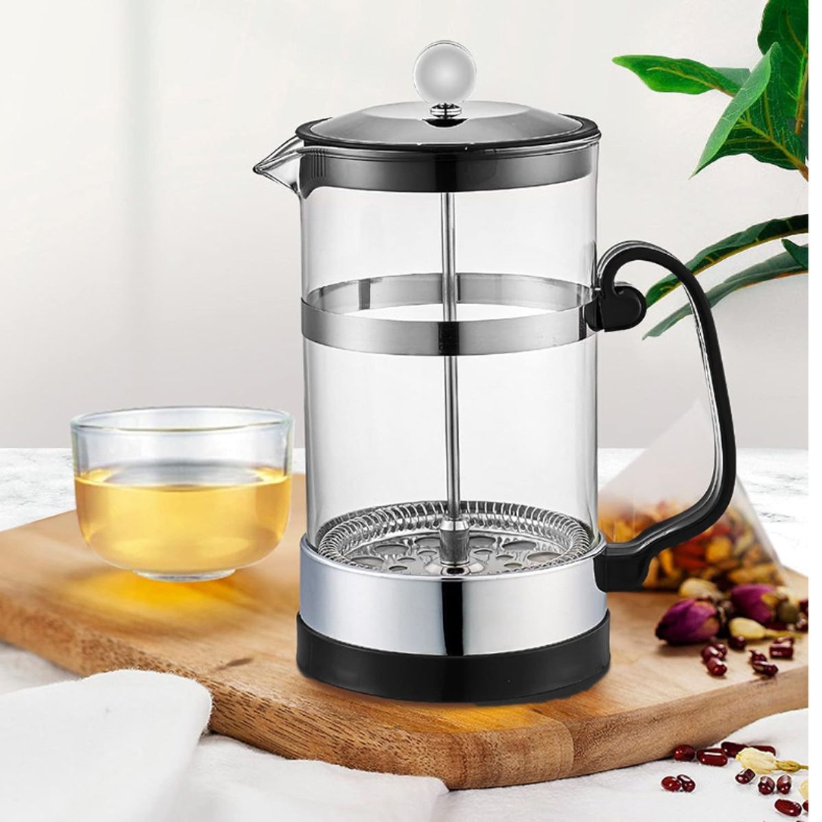 GENERICO - Cafetera prensa francesa de acero 800 cc