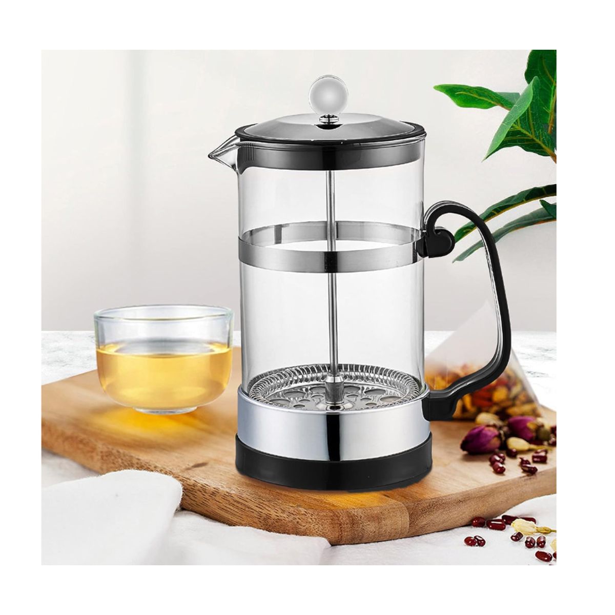 GENERICO - Cafetera prensa francesa de acero 800 cc