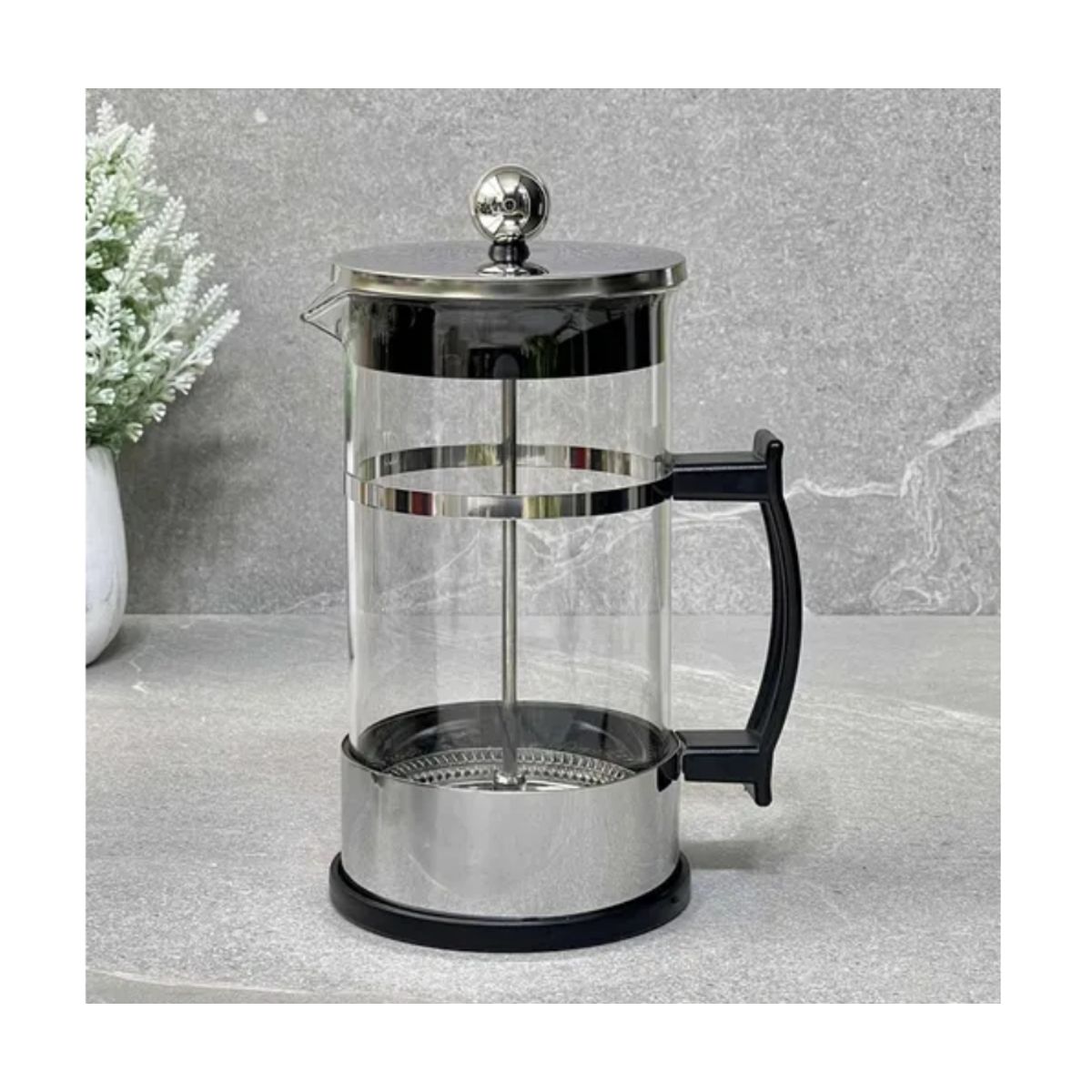 GENERICO - Cafetera prensa francesa de acero 600 cc