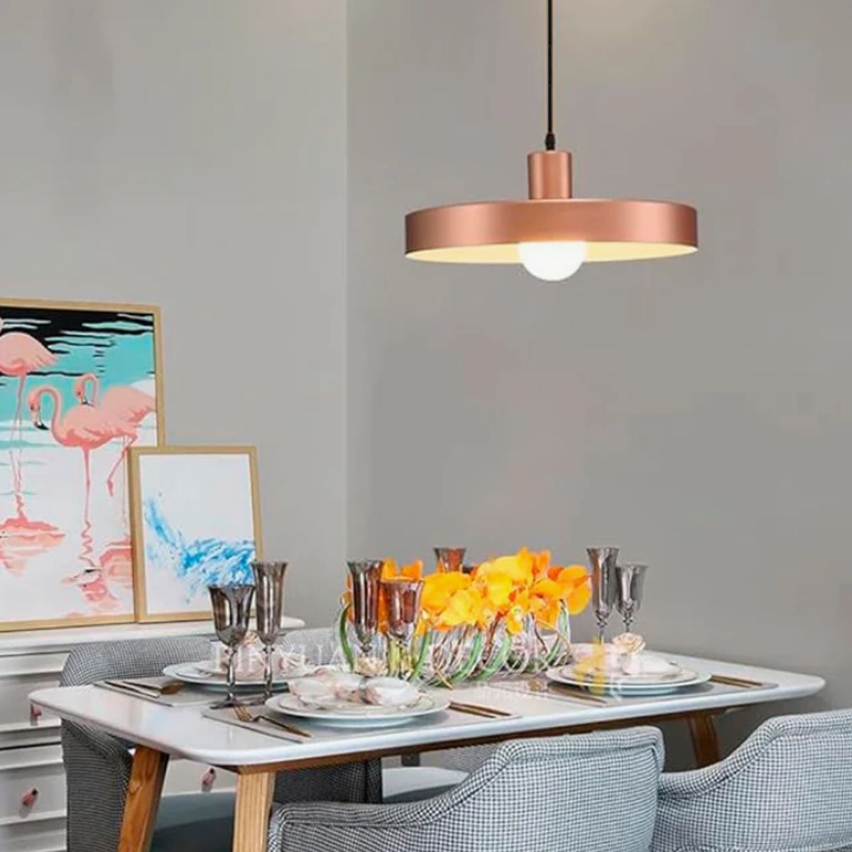 GENERICO - Lámpara Colgante Campana White Led