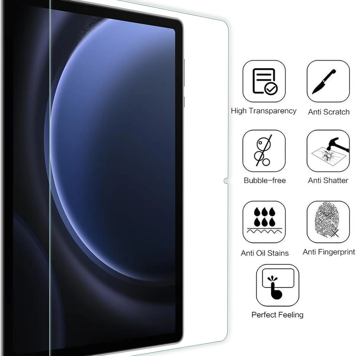 GENERICO - Mica Vidrio Para Samsung Galaxy Tab S10 FE S9 FE - Galaxy Tab S9 S8 S7