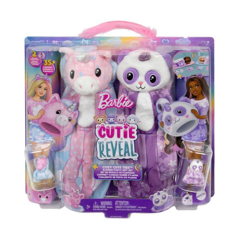 BARBIE - Barbie Cutie Reveal Pack 2 Set Pijamada Pack unicornio