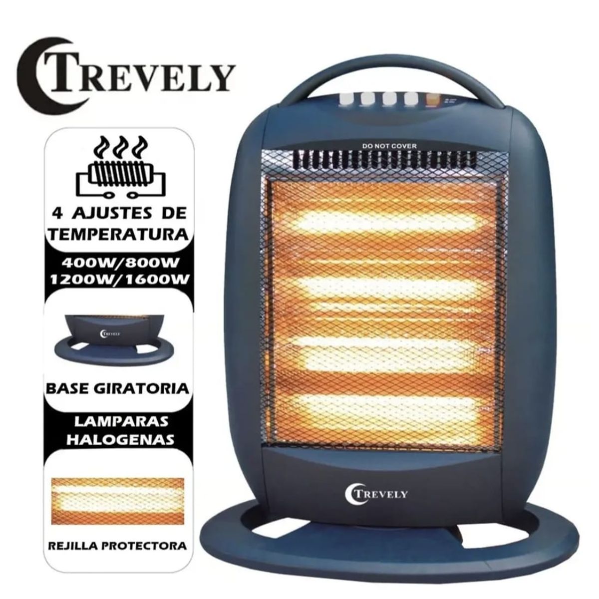 TREVELY - Calefactor Eléctrico Trevely TCH-040 1600 Watts