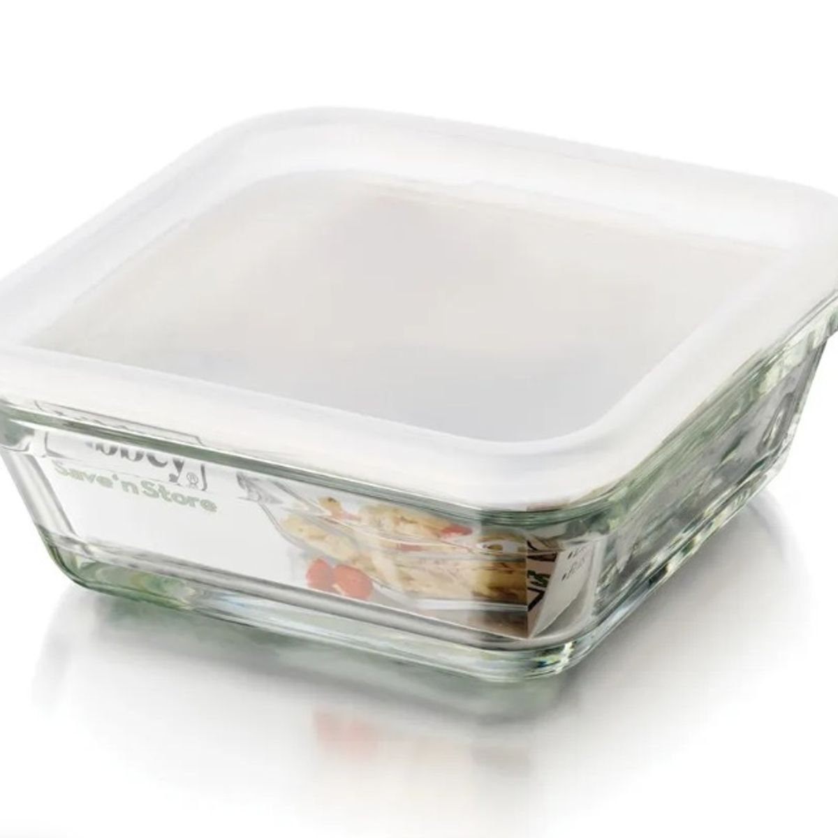 LIBBEY - Refractario de vidrio mediano 1.6 litros con tapa de plástico