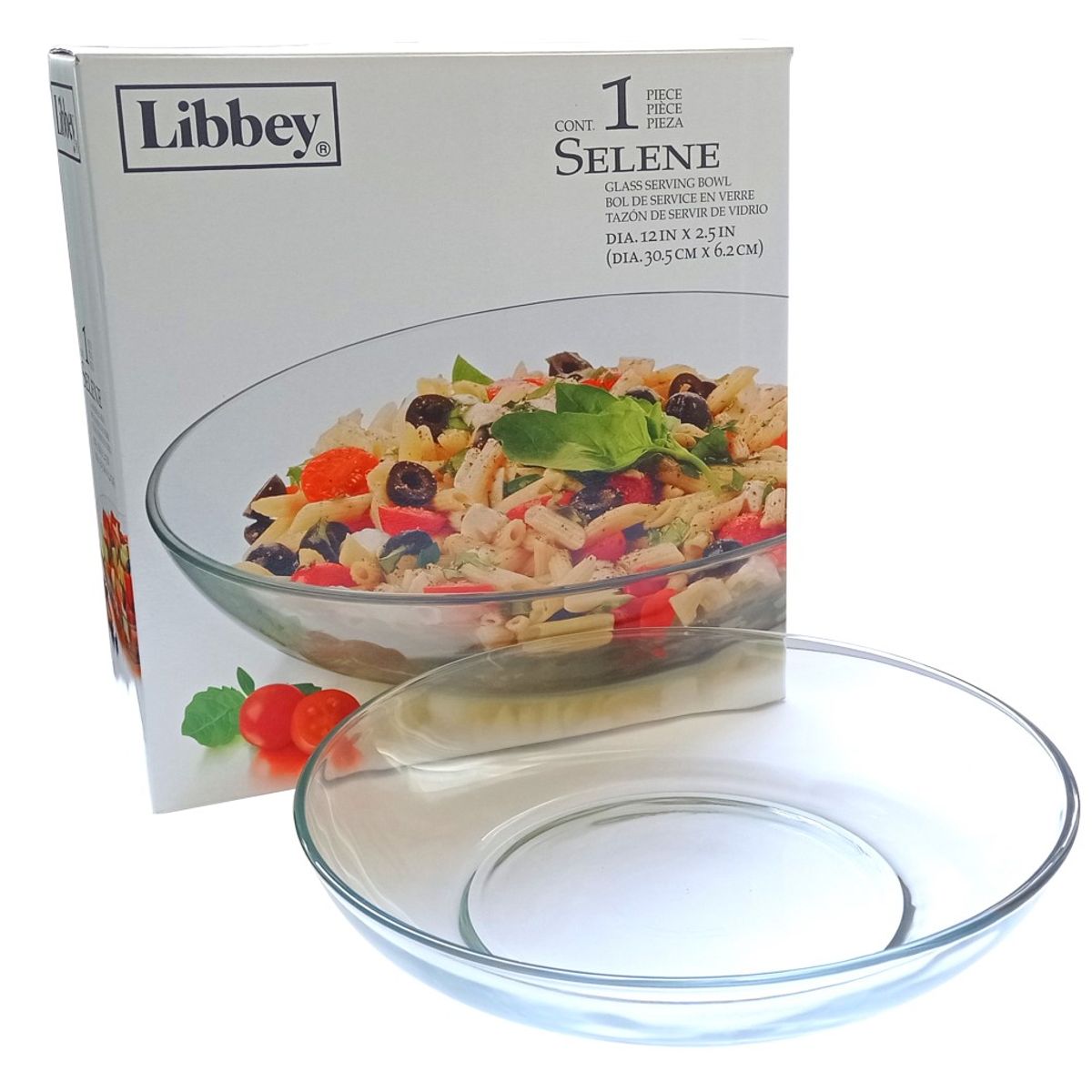 LIBBEY - Fuente de vidrio templado Selene 30cm x 6cm Libbey