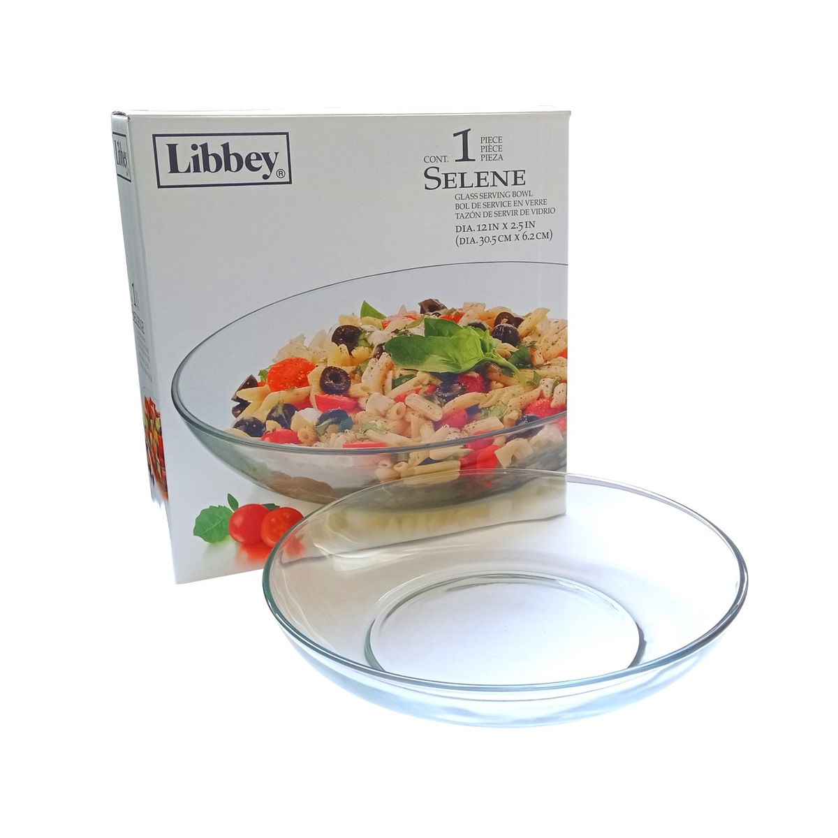 LIBBEY - Fuente de vidrio templado Selene 30cm x 6cm Libbey