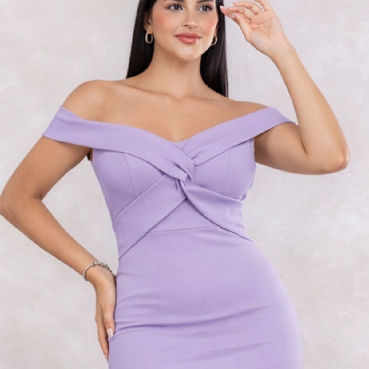 GENERICO - Vestido Casual Semilargo Moderno Luana Moda Mujer