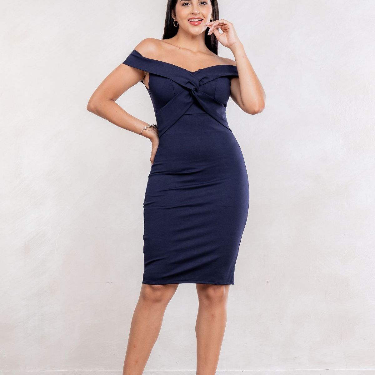 GENERICO - Vestido Casual Semilargo Moderno Luana Moda Mujer