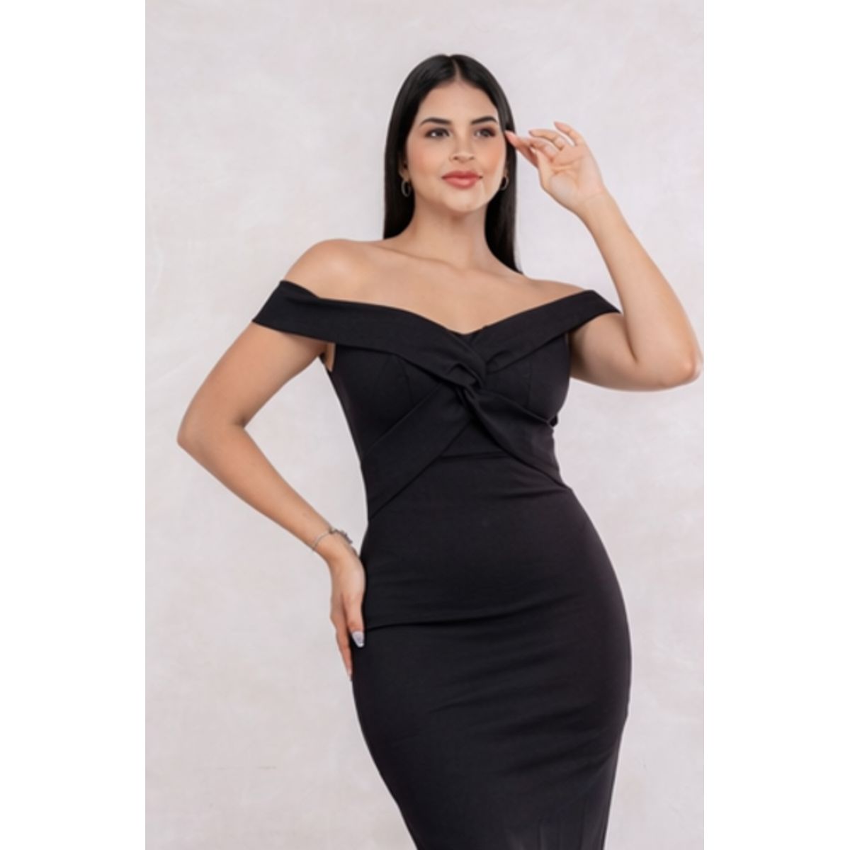GENERICO - Vestido Casual Semilargo Moderno Luana Moda Mujer