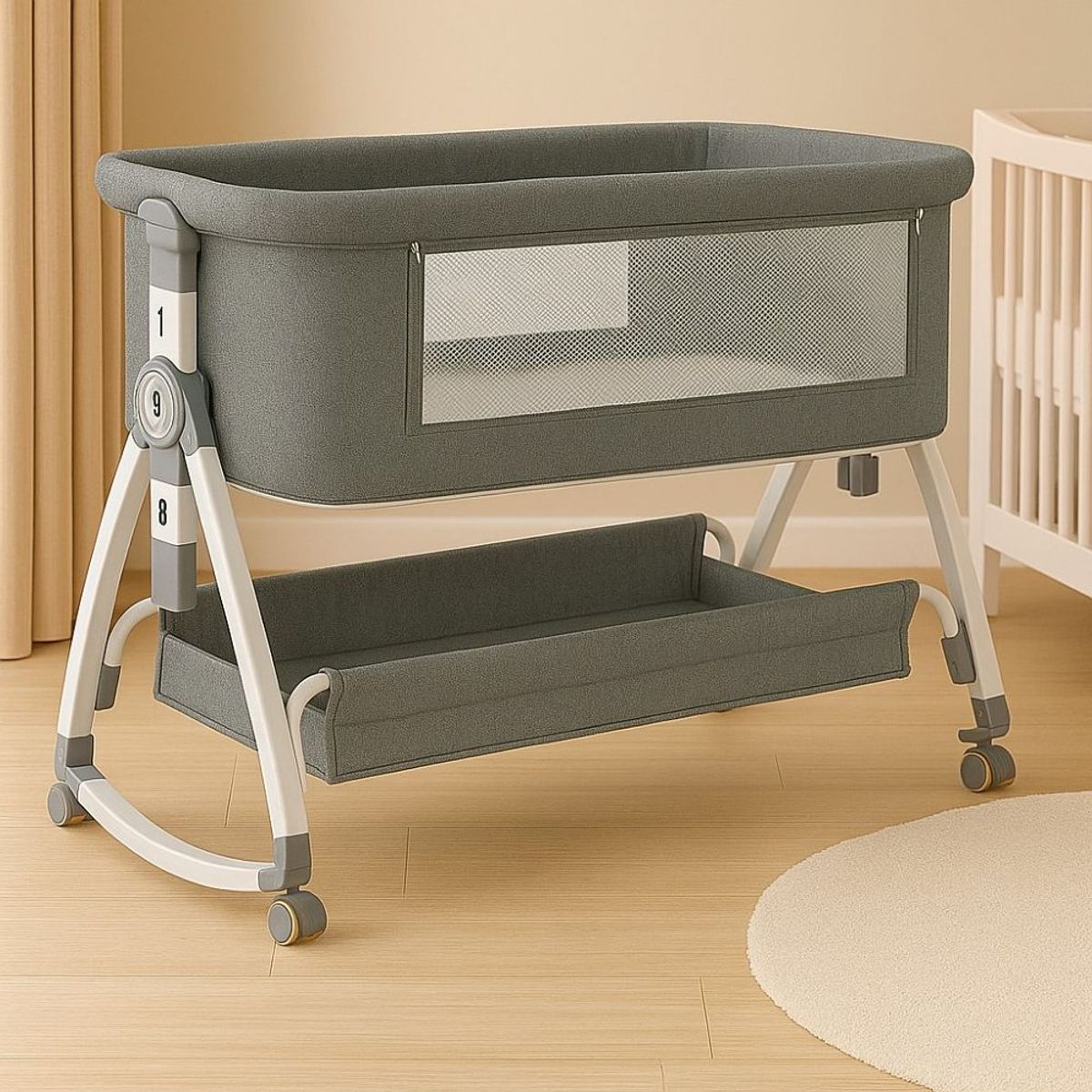 GENERICO - Cuna Mecedora Colecho Anti Reflujo Gris