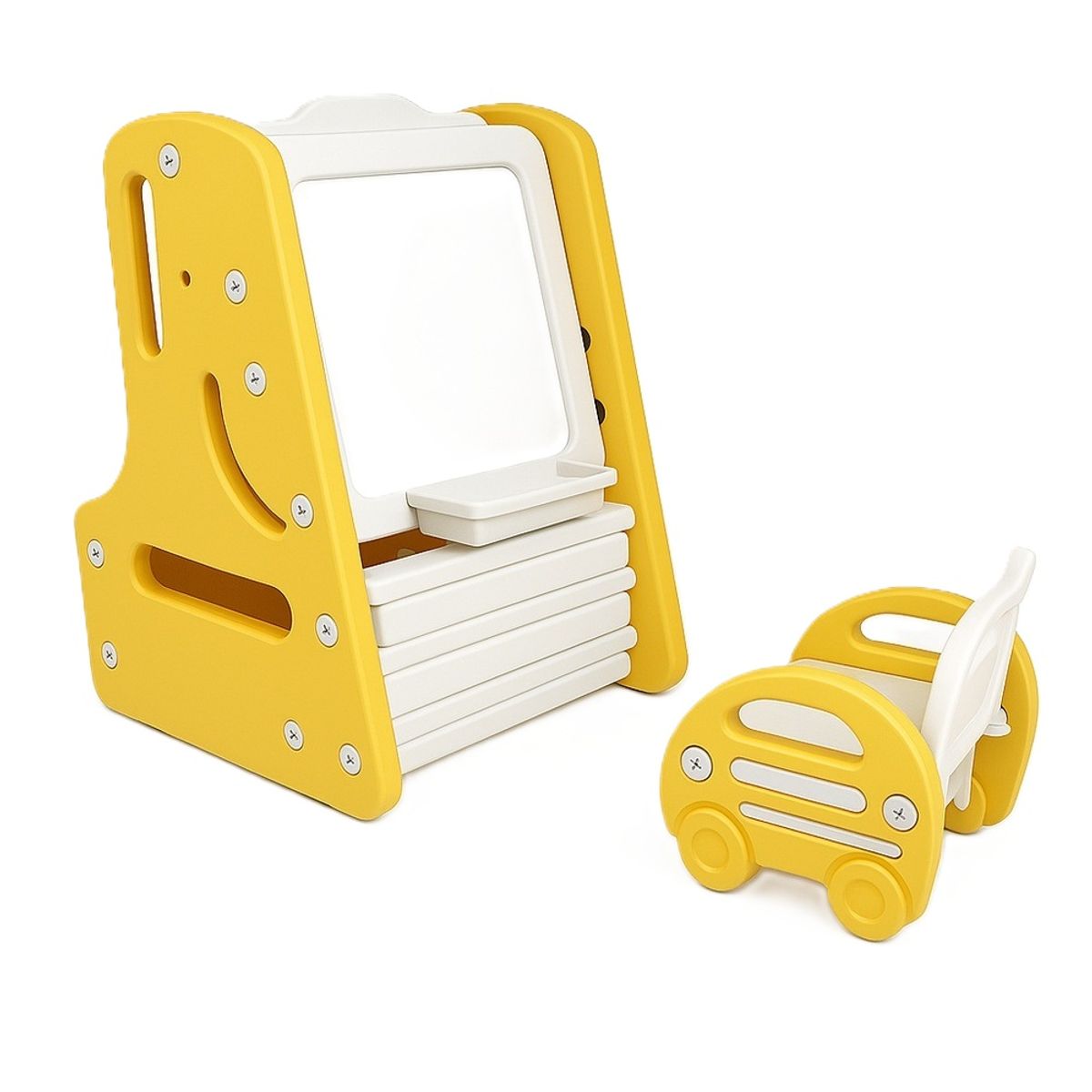 GENERICO - Mesa de Aprendizaje Convertible 3 en 1 Amarillo