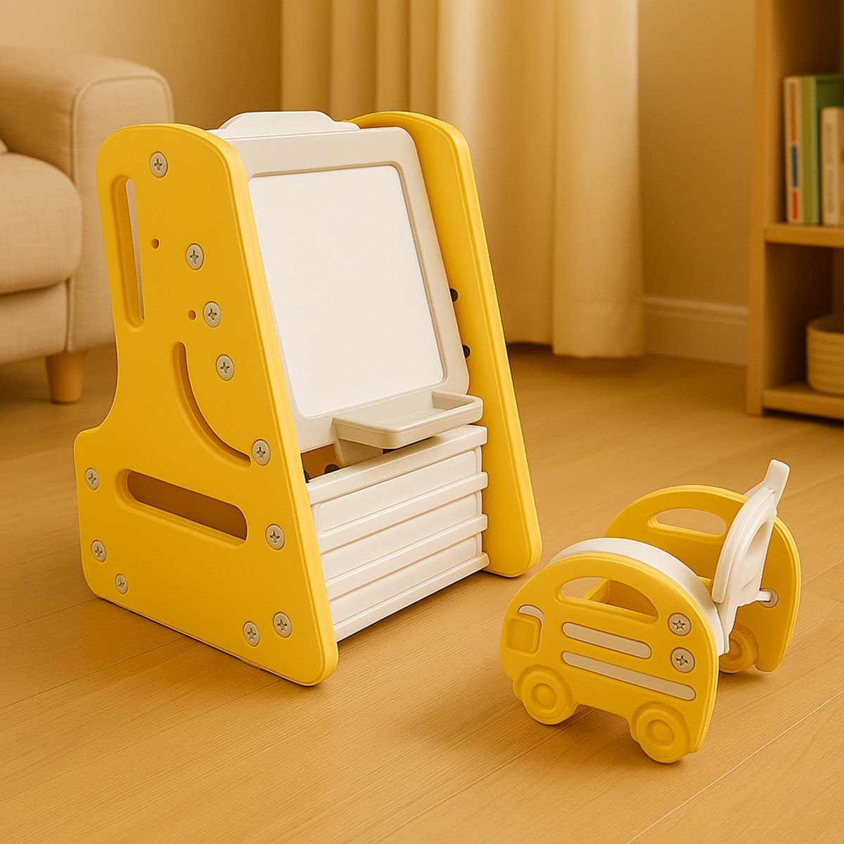 GENERICO - Mesa de Aprendizaje Convertible 3 en 1 Amarillo