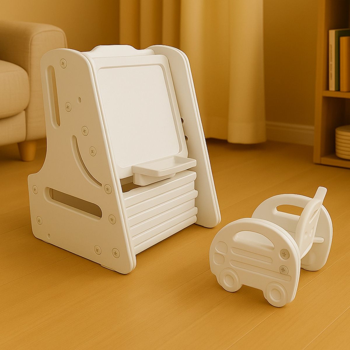 GENERICO - Mesa de Aprendizaje Convertible 3 en 1 Blanco