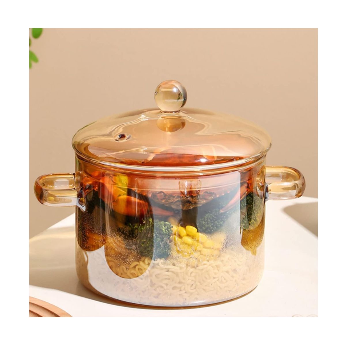 GENERICO - Olla de Vidrio de borosilicato Alto 1.5 L