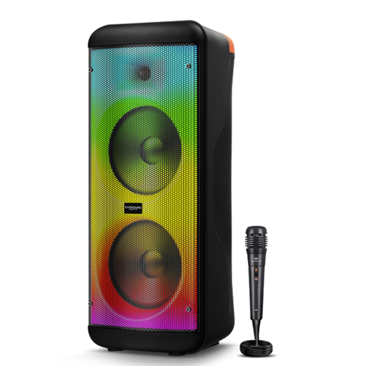 EVERSOUND - Parlante Torre VIBRATTO 8  EV5008WL SYSTEM RGB BT MIC FM EVERSOUND
