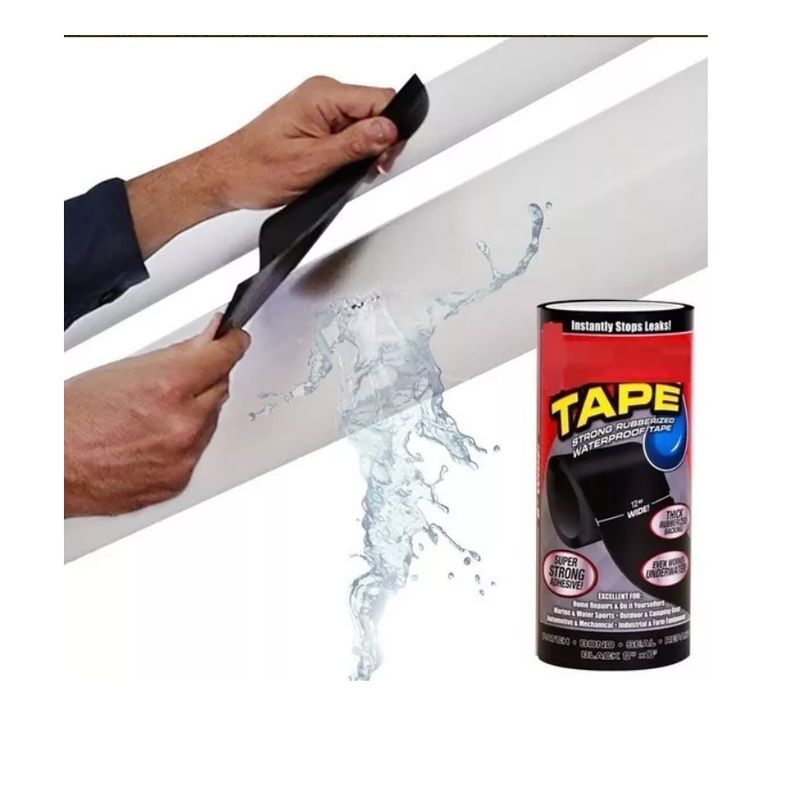 GENERICO - CINTA ADHESIVA IMPERMEABLE DE PVC PARA SELLAR FUGAS DE AGUA