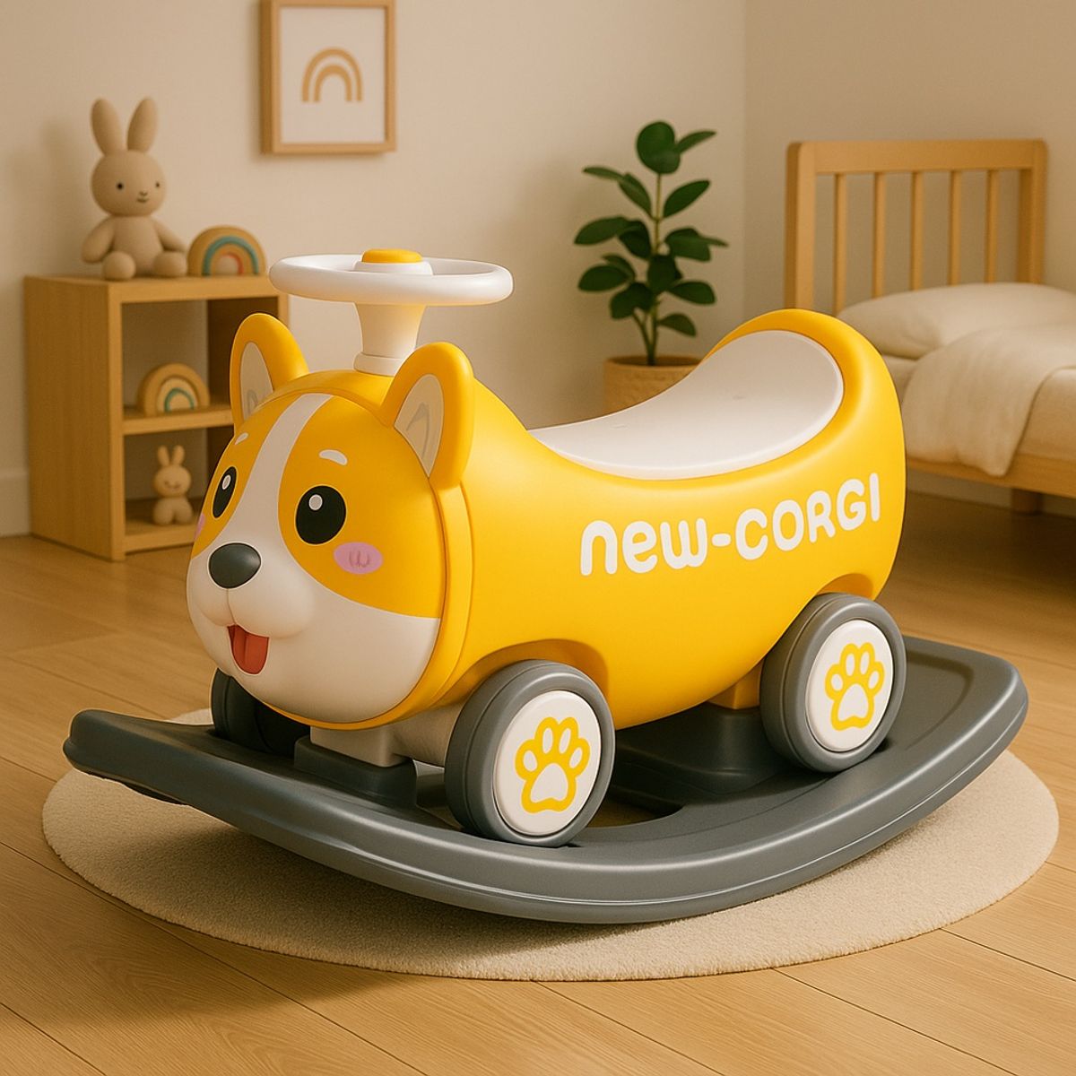 GENERICO - Carrito  Mecedora Balancin Naranja