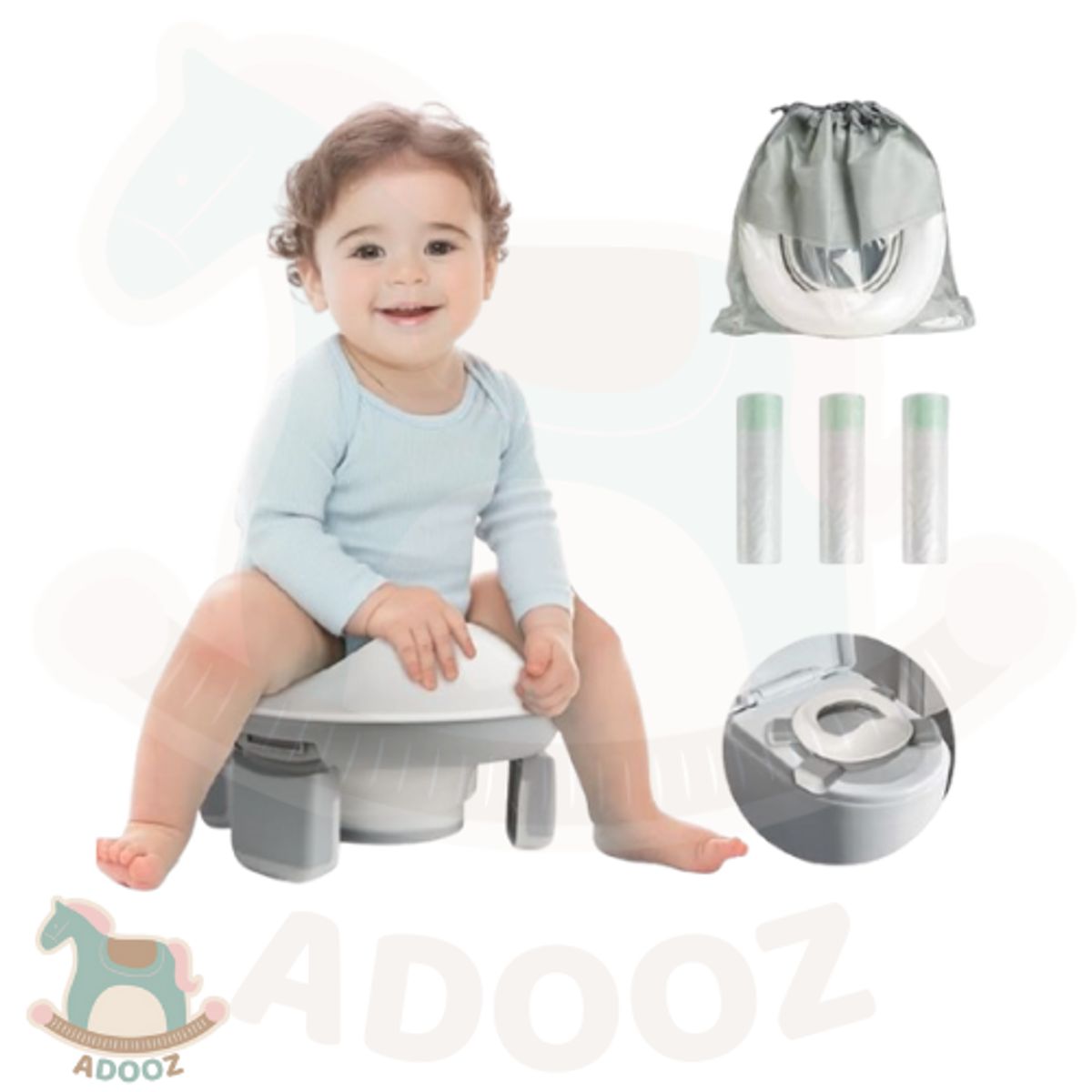 GENERICO - Orinal portátil entrenamiento 2en1 plegable para niños