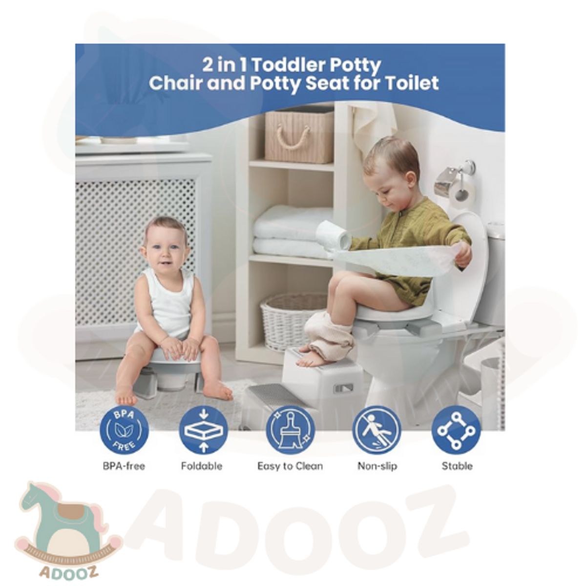 GENERICO - Orinal portátil entrenamiento 2en1 plegable para niños