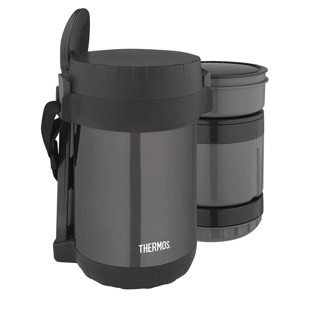 THERMOS - Termo de Comida Thermos Tres Divisiones Vianda 1.8 L Negro