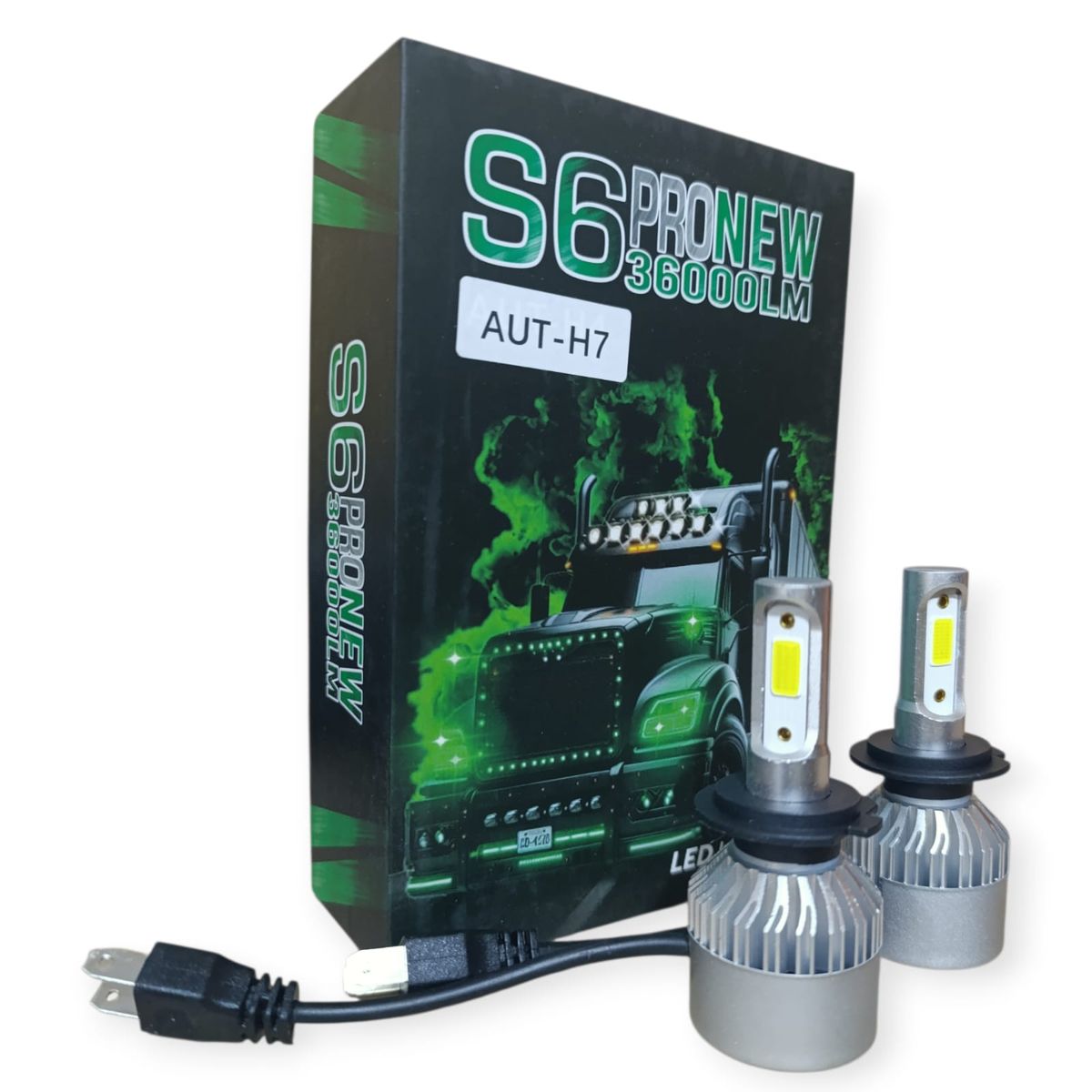 GENERICO - Foco Led Blanca S6 H7 12v 24v 36000 Lúmenes