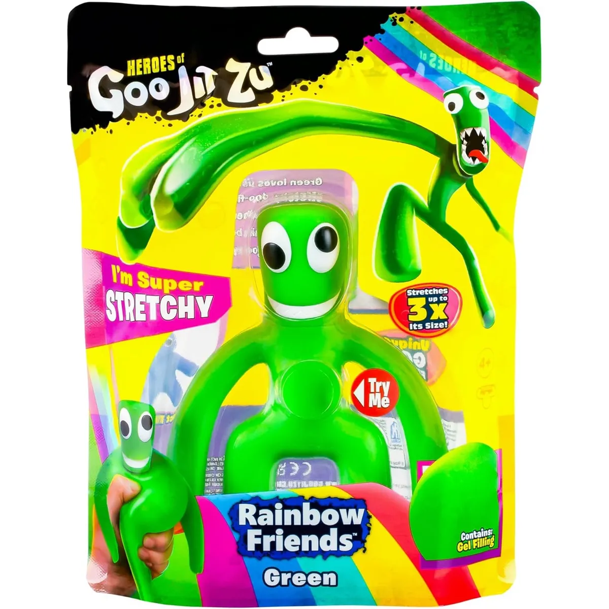 RAINBOW - Goo Jit Zu Estirable Elásticos Rainbow Friends Green