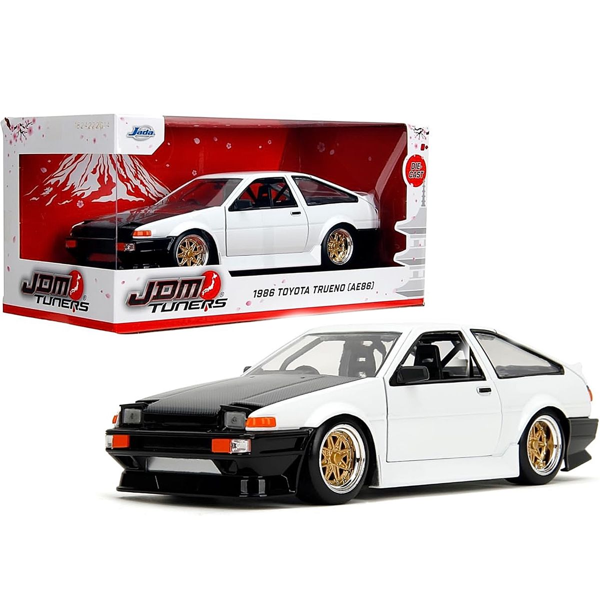 JADA TOYS - Auto Escala de Metal 1-24 Die-Cast 1986 AE86 Toyota Trueno Initial D