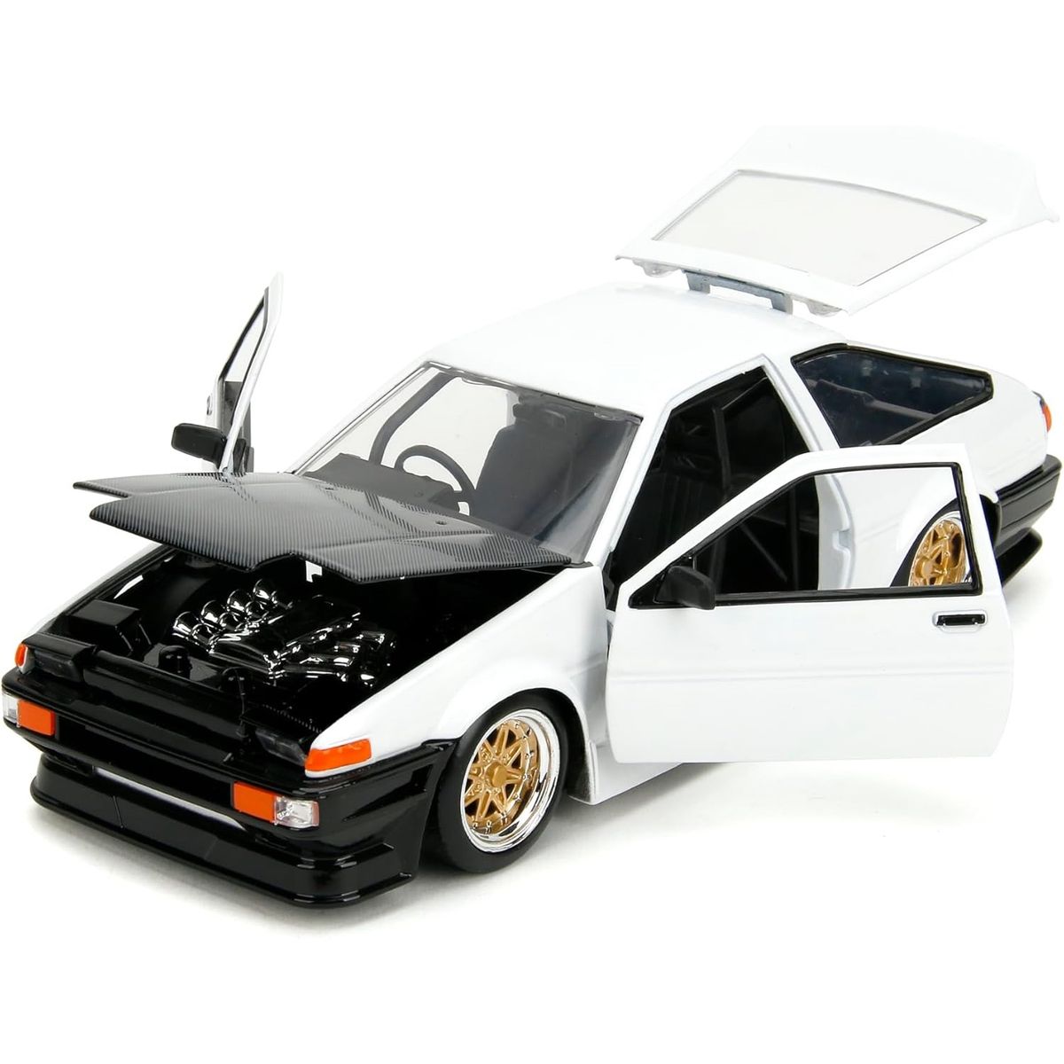 JADA TOYS - Auto Escala de Metal 1-24 Die-Cast 1986 AE86 Toyota Trueno Initial D