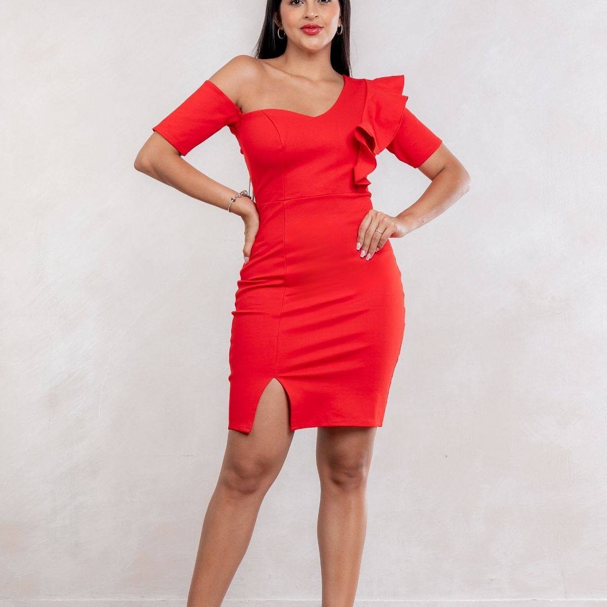 GENERICO - Vestido Casual Semilargo Moderno Leya Moda Mujer