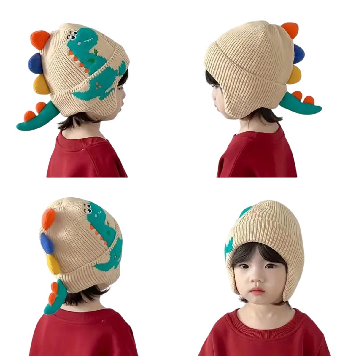 GENERICO - Gorro Dinosaurio Niños 2-8 años