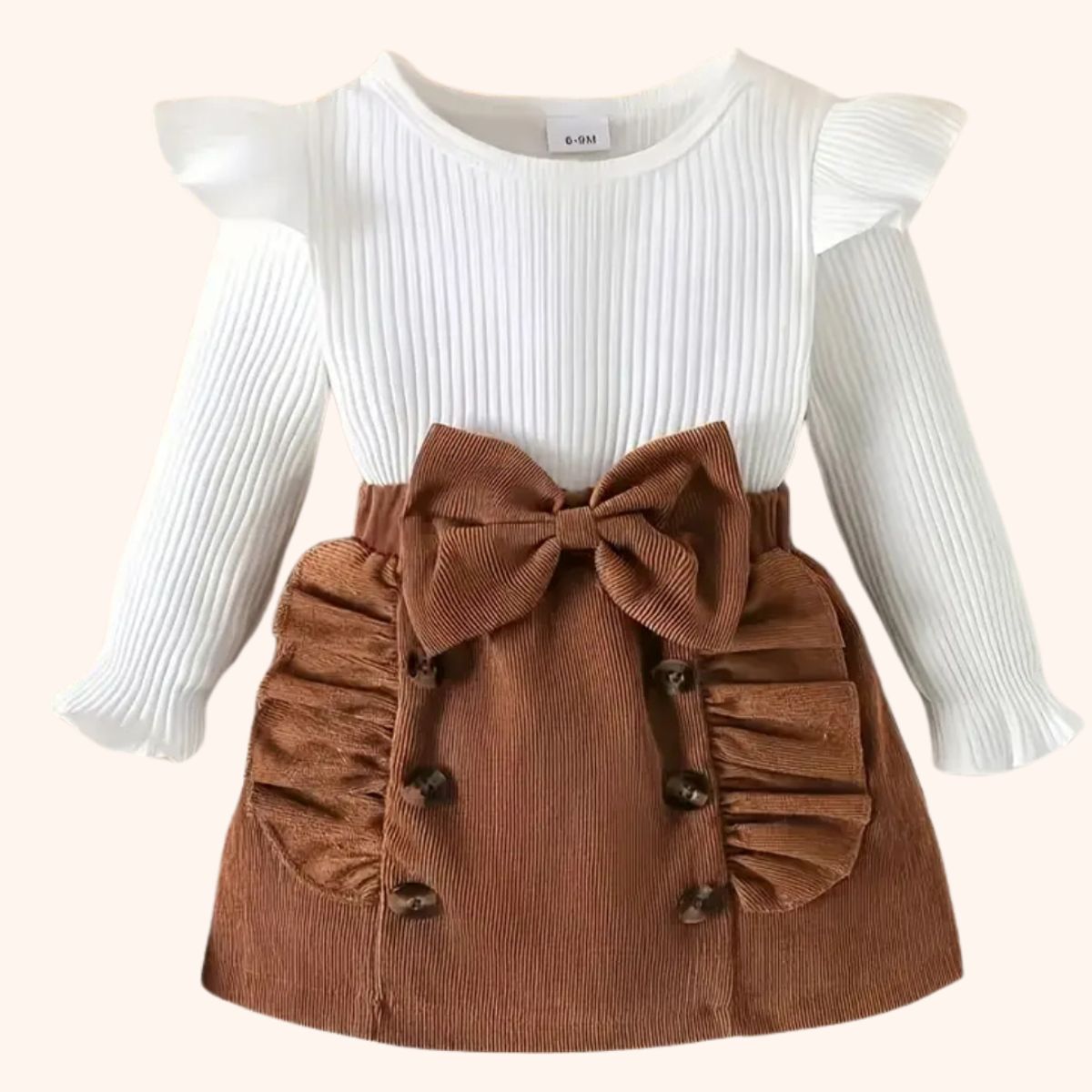 GENERICO - CONJUNTO 3 PIEZAS FALDA ELEGANTE BEBE NIÑA