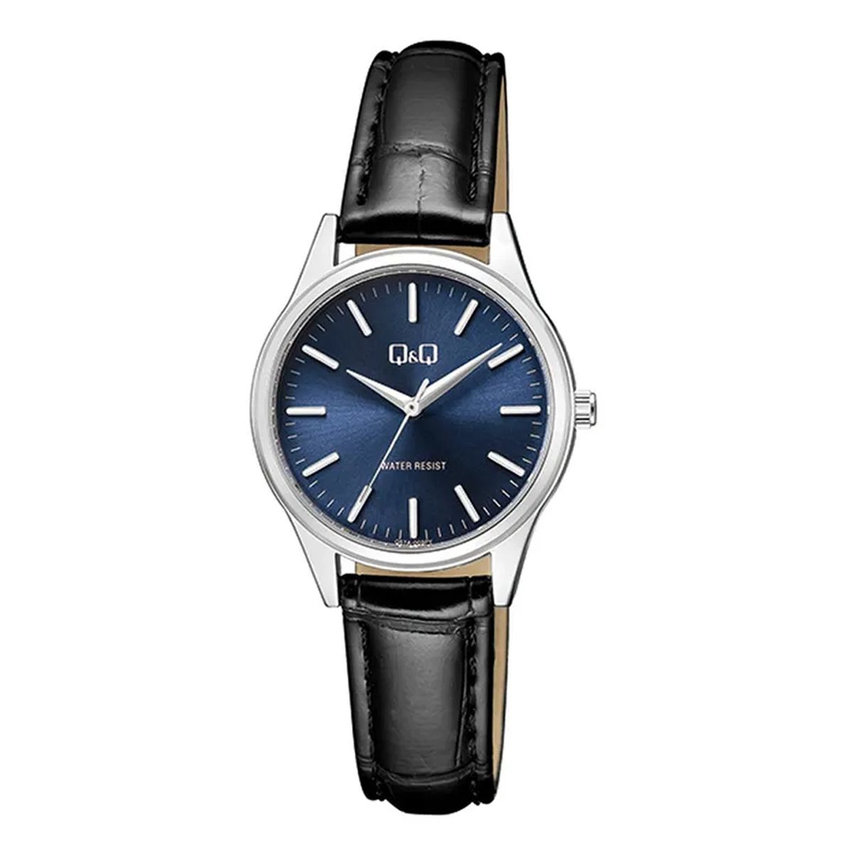 Q&Q - RELOJ MUJER CUERO NEGRO PLATEADO MARCA QQ - MD9