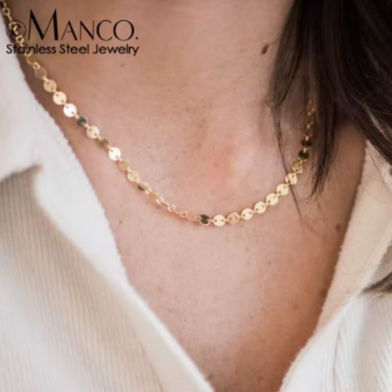 GENERICO - Collar gargantilla modelo lents dorado