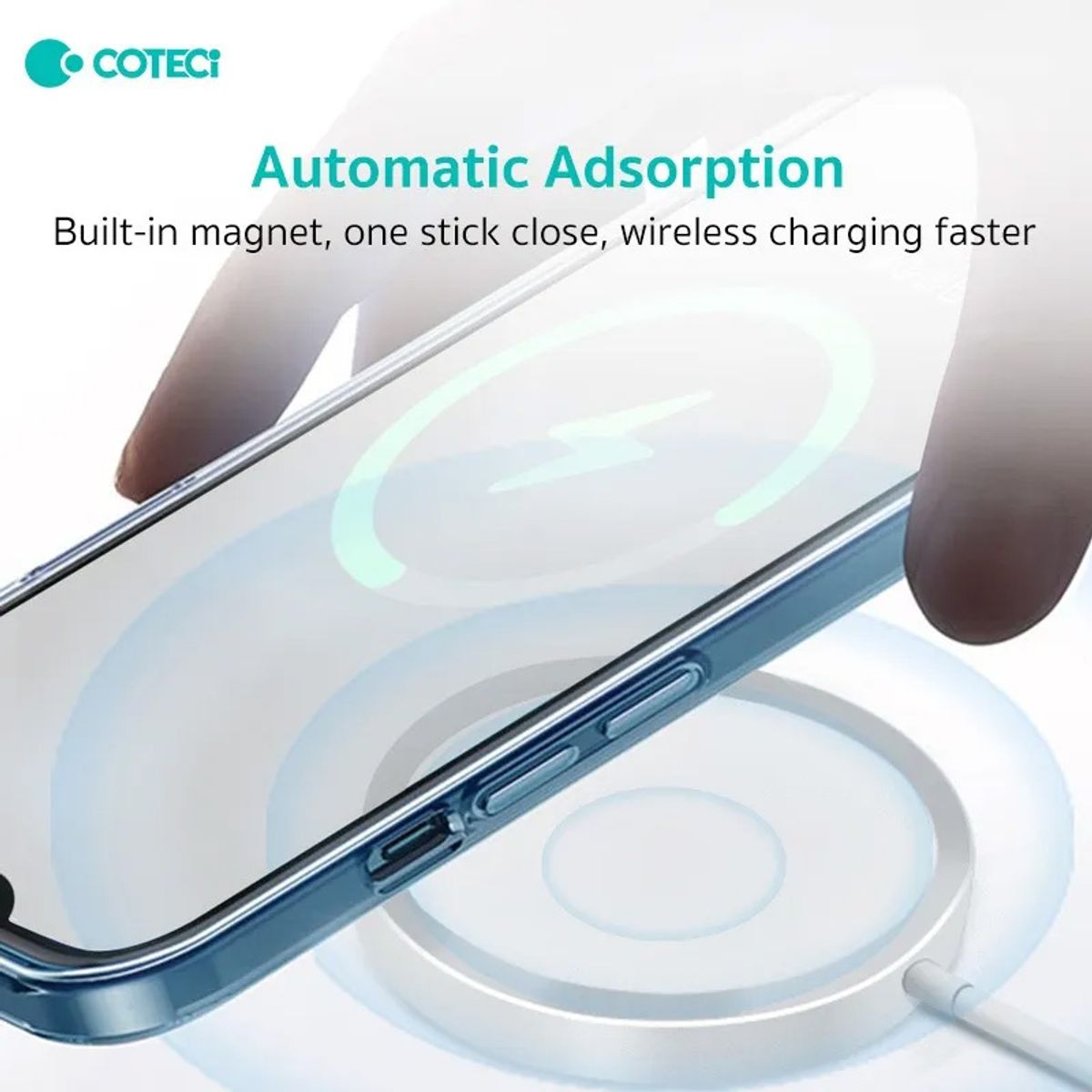 GENERICO - Cargador Inalambrico Carga Rapida 15w Compatible Con Magsafe Blanco