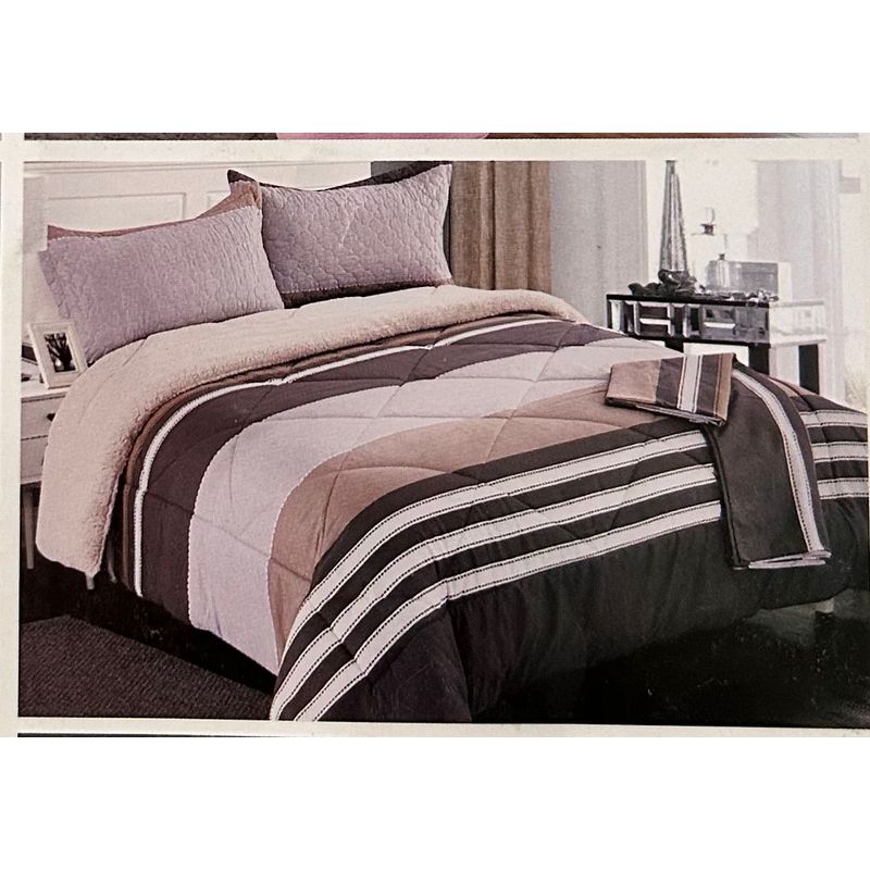 MINGDA - Set de Edredon 2 Pz c/ Carnero + Set Sabanas + Fundas 5 Piezas PREMIUN