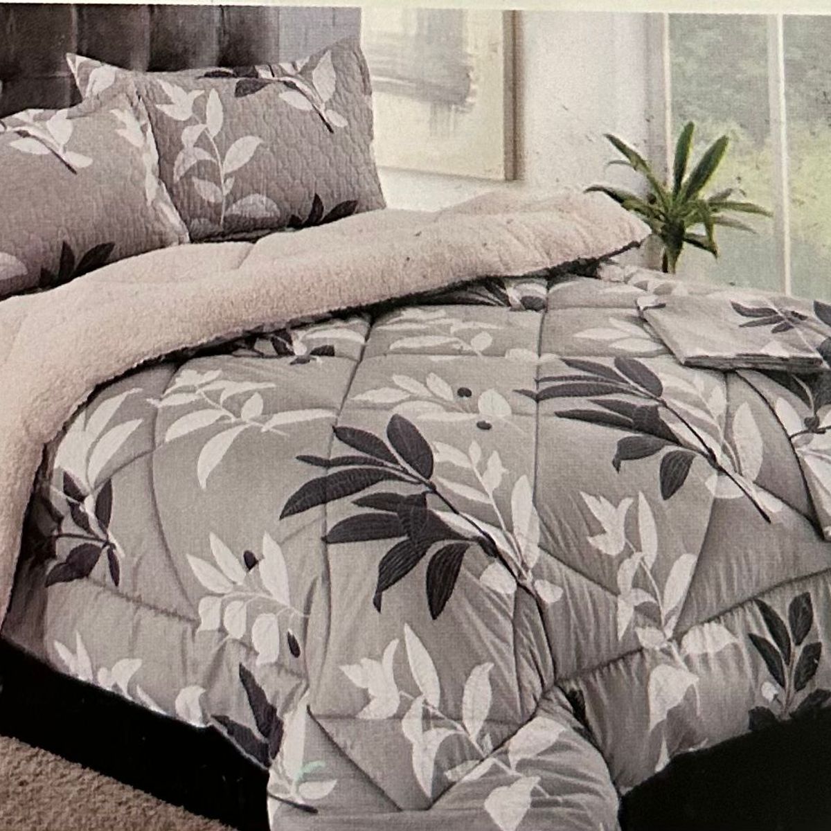 MINGDA - Set de Edredon 2 Pz c/ Carnero + Set Sabanas + Fundas 5 Piezas PREMIUN