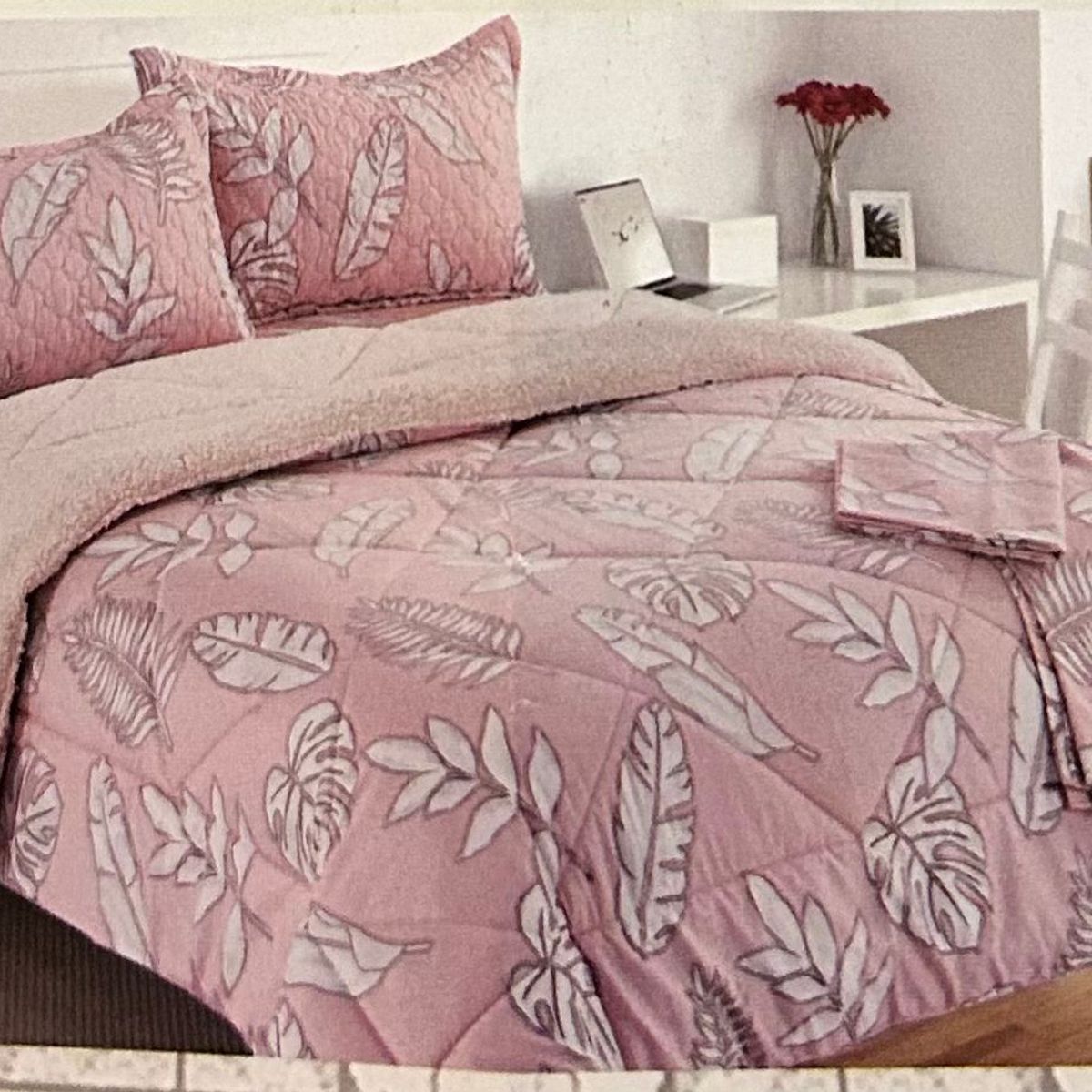 MINGDA - Set de Edredon 2 Pz c/ Carnero + Set Sabanas + Fundas 5 Piezas PREMIUN