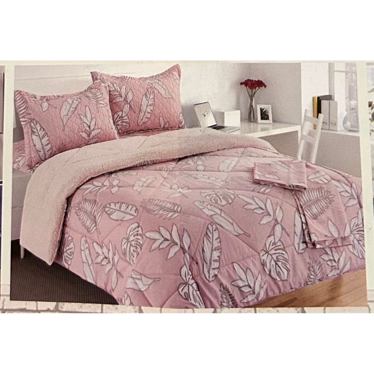 MINGDA - Set de Edredon 2 Pz c/ Carnero + Set Sabanas + Fundas 5 Piezas PREMIUN