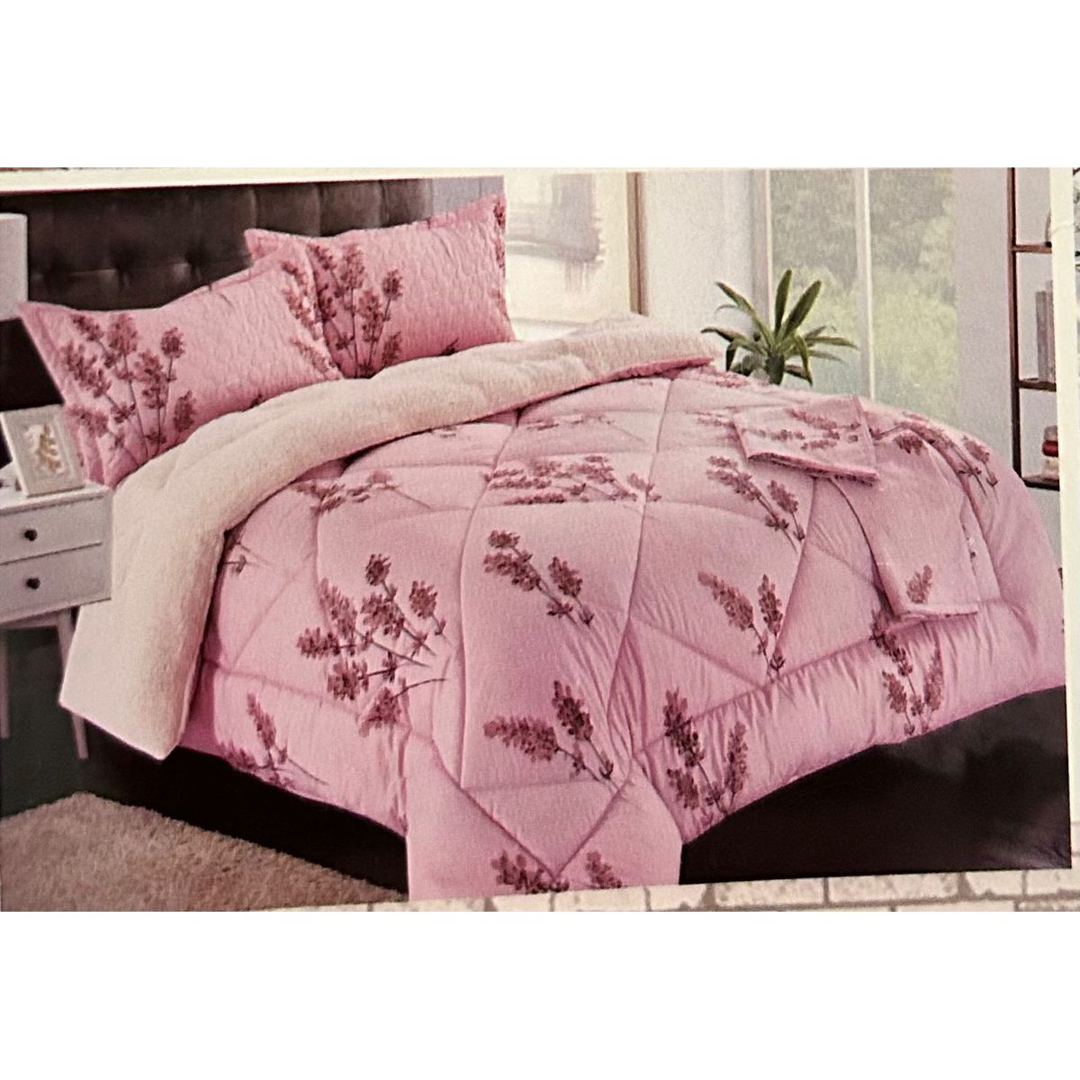 MINGDA - Set de Edredon 2 Pz c/ Carnero + Set Sabanas + Fundas 5 Piezas PREMIUN