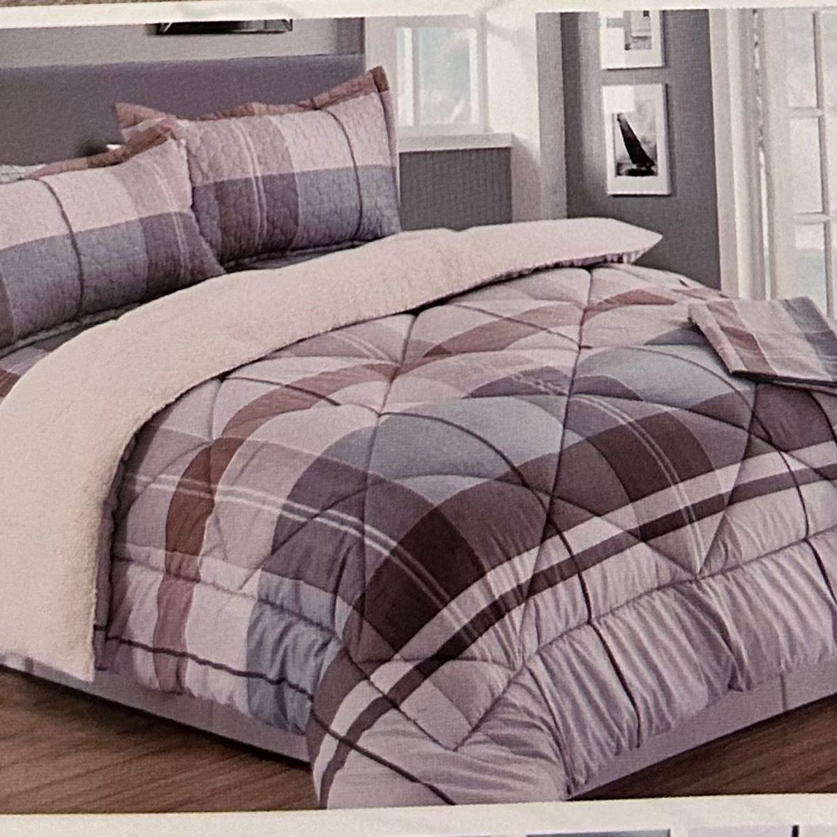 MINGDA - Set de Edredon 2 Pz c/ Carnero + Set Sabanas + Fundas 5 Piezas PREMIUN