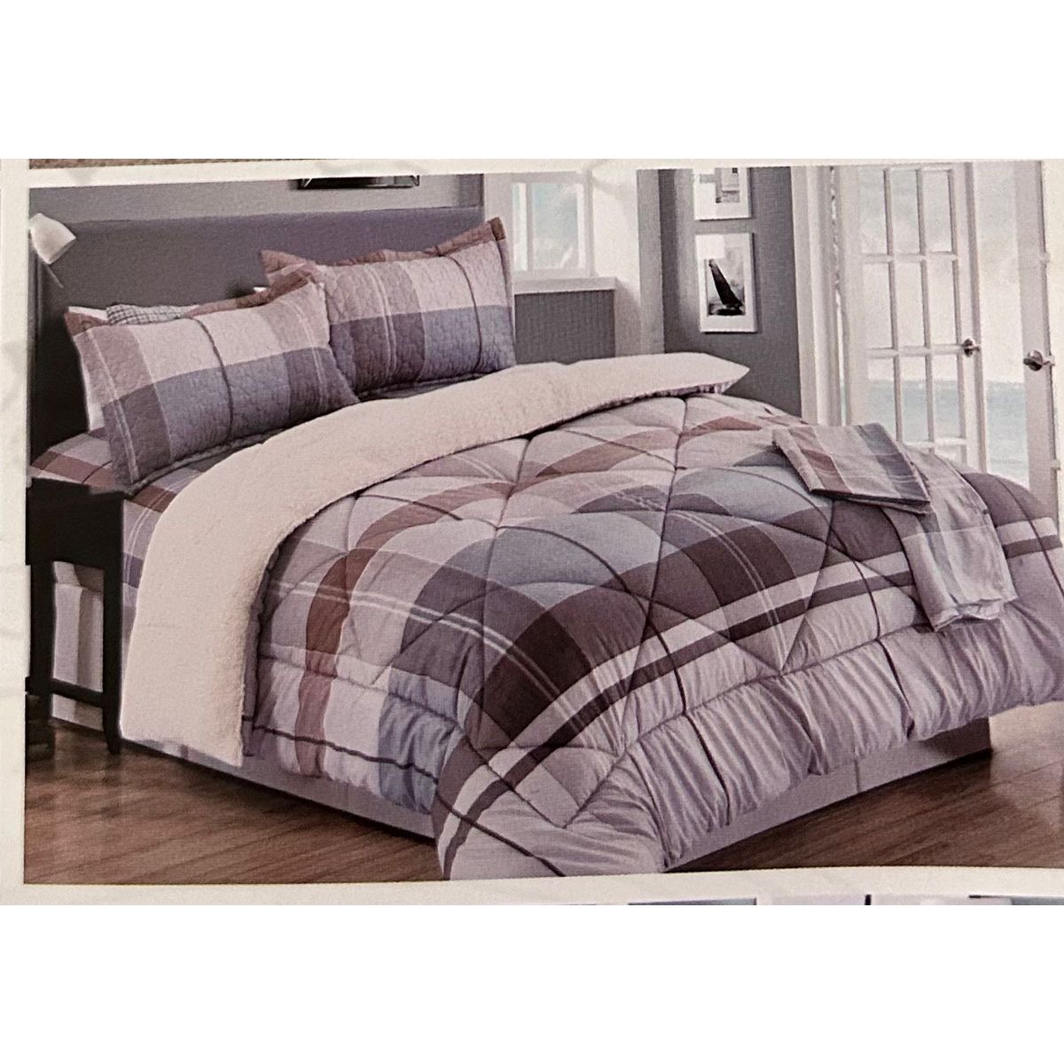 MINGDA - Set de Edredon 2 Pz c/ Carnero + Set Sabanas + Fundas 5 Piezas PREMIUN